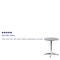 Emma and Oliver 23.5'' Round Aluminum Indoor-Outdoor Table with Base